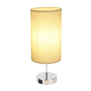 Nettlife candeeiro de mesa E27 prata 37x14