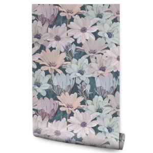 Papel de parede não tecido margaridas flores plantas natureza sala