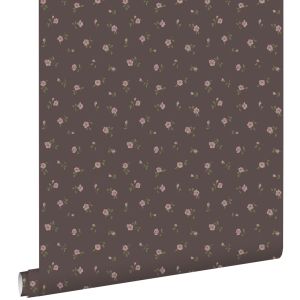 Estahome papel de parede flores vintage roxo malva 50 x 900 cm