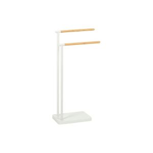 Suporte de toalhas em metal branco, 30x20x78