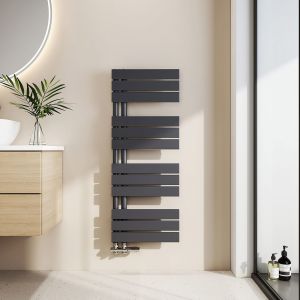 Emke radiador toalheiro água quente 104x40cm, 456w, antracite, plano