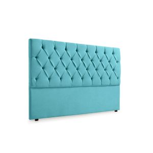 Cabeceira estofada capri aqualine 130x120x12 cm - turquesa - moonia