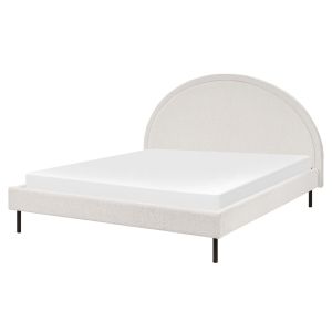 Cama bouclé margut 160 x 200 cm branco