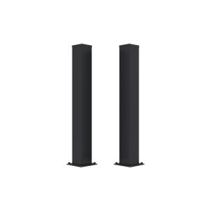 Conjunto de 2 postes de ferro carmo 15x15cm a.125cm pretos