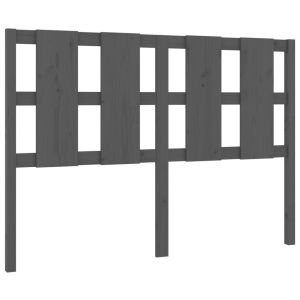 vidaXL cabecero de cama madera maciza de pino gris 125,5x4x100 cm