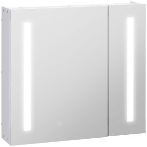 Armário casa de banho 70x15x65 cm mdf e vidro color blanco kleankin