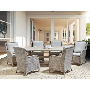Conjunto de refeição ratan sintético creme cascais