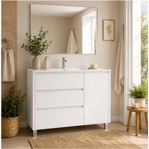 Móvel de banho com lavatório volum sem espelho 100x40 cm branco