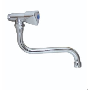 Grifo monomando para lavabo de pared con cabezal cerámico din de 1/2 vuelta