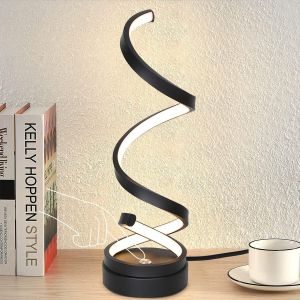 Nettlife candeeiro de mesa LED preto 40x13