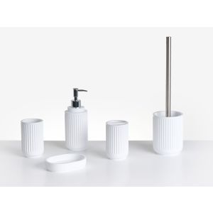 Conjunto de 5 acessórios para a casa de banho huarmey branco