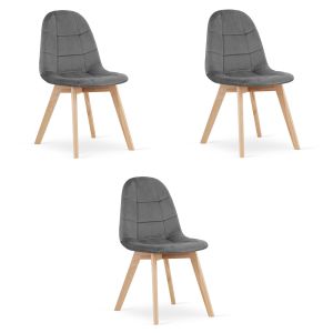 Valora nuuc veludo cinza escuro ergonômica x3