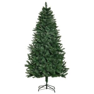 Árvore de natal 90x90x180 cm PVC, aço color verde Homcom, casa - natal