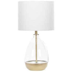 Candeeiro de mesa okari vidro branco