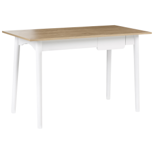 Secretária vitrion 120 cm 60 cm castanho claro/branco