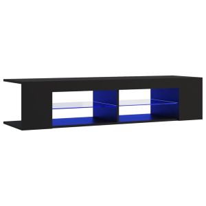 Móvel para tv - helloshop26 - 135x39x30 cm - preto - madeira de painel de p