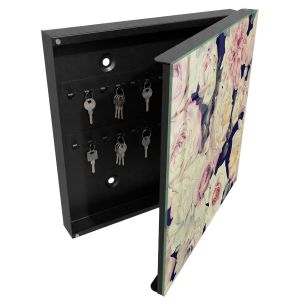 Caixa de chaves de parede decorativa 30x30x5, abertura à direita tulup