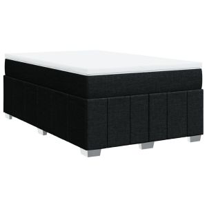 vidaXL cama box spring con colchón tela negro 120x190 cm