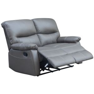 Sofá relaxante "lincoln" - 147 x 89 x 103 cm - 2 lugares - preto / cinza es