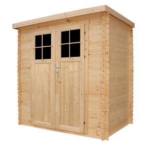 Galpão de madeira para jardim 2,22 m² - H200 x 204 x 142 cm - TIMBELA M311F
