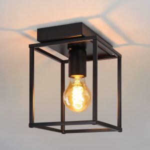 Nettlife retro LED luz de teto preto industrial lâmpada para o quarto sala