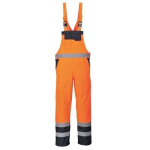 Babadores e shorts acolchoados de alta visibilidade em dois tons portwest -