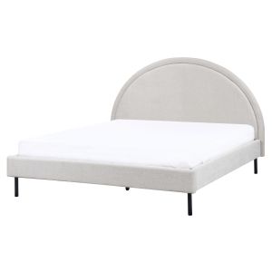 Cama tecido margut 160 x 200 cm cinzento claro