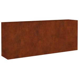 vidaXL jardinera acero corten 200x40x80 cm