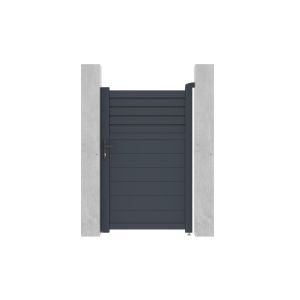 Pack portão alumínio carpatia 1m a.160cm + 2 postes a.190cm cinzento
