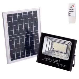 Holofote LED solar 100w 6500k painel: 6v/12w bateria: 3,2v/8000mah