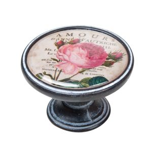 Puxador 37mm rosas de óxido em picleto 2, lote de 12