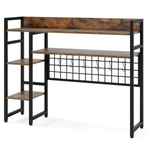 Estante de escritório 94 x 25 x 74 cm com 4 níveis organizada e segurança