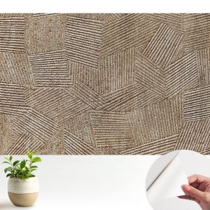 Papel de parede autocolante linhas estruturais 250x250 tulup