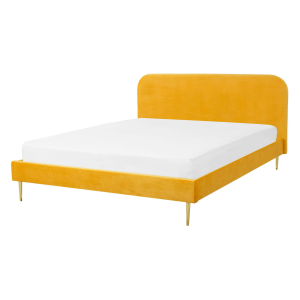 Cama veludo flayat 140 x 200 cm amarelo