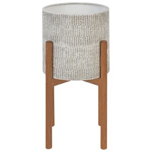 Vaso alto para plantas pinsapo 30 cm metal cinzento