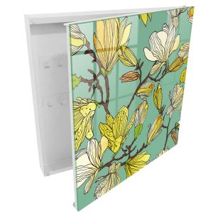 Caixa para chaves decorativa 30x30x5, abertura à direita branca