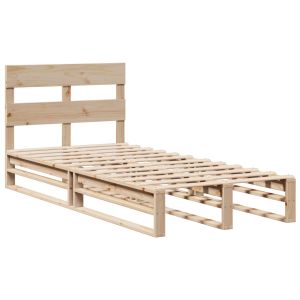 vidaXL estructura de cama sin colchón madera maciza pino 75x190 cm