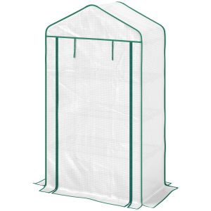 Estufa de jardim em pe branco 90x49x160 cm