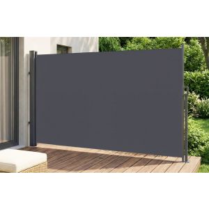 Para-vento lateral retrátil para exterior pilat 5x1,6 m, cinza