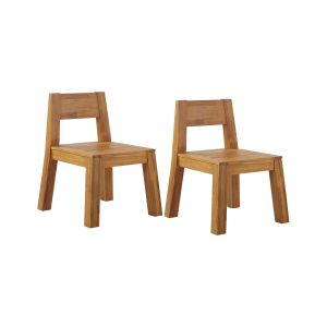 Conjunto de 2 cadeiras de jardim livorno madeira de acácia castanho