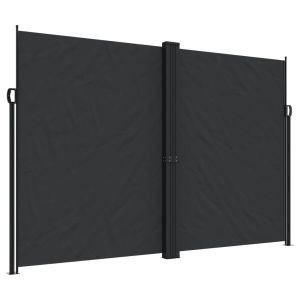 Toldo lateral retrátil 220x1000 cm preto