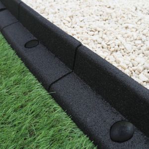 Bordas de grama preta flexíveis bordas de jardim 4 x 1,2m pacote