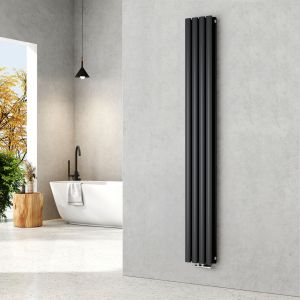 Emke radiador tubo redondo horizontal antracite 180x24 cm, dupla camada