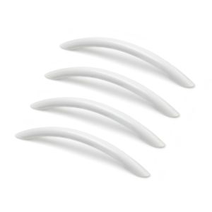 Rei | conjunto de 4 puxadores, 128 mm, brancos | puxadores para cozinha e