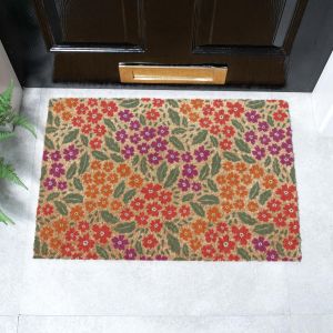 Felpudo con diseño floral (60 x 40 cm)