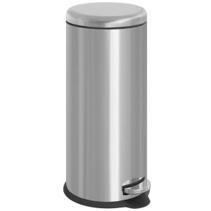 Balde de lixo 30l ø29,2x62,9 cm aço inoxidável 410 e pp color gris Homcom