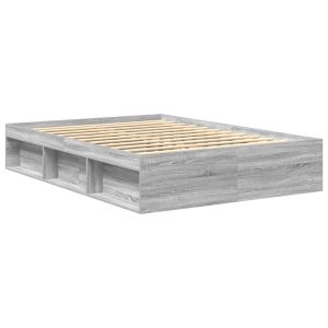vidaXL estructura de cama gris sonoma 150x200 cm