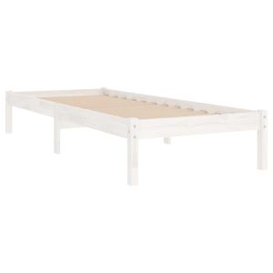vidaXL estructura de cama individual pequeña sin colchón madera blanco