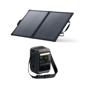 Estação de alimentação portátil - 288wh - 300w ca - painel bifacial 100w