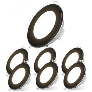 Aigostar foco embutido LED no teto 4,8w ip65, 6500k, ø87mm, pacote com 6